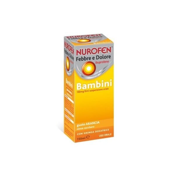 NUROFEN FEBBRE E DOLORE BAMBINI 100 mg/5ml sosp orale ARANCIA