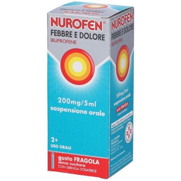 NUROFEN FEBBRE E DOLORE BAMBINI 200 mg/5ml sosp orale FRAGOLA