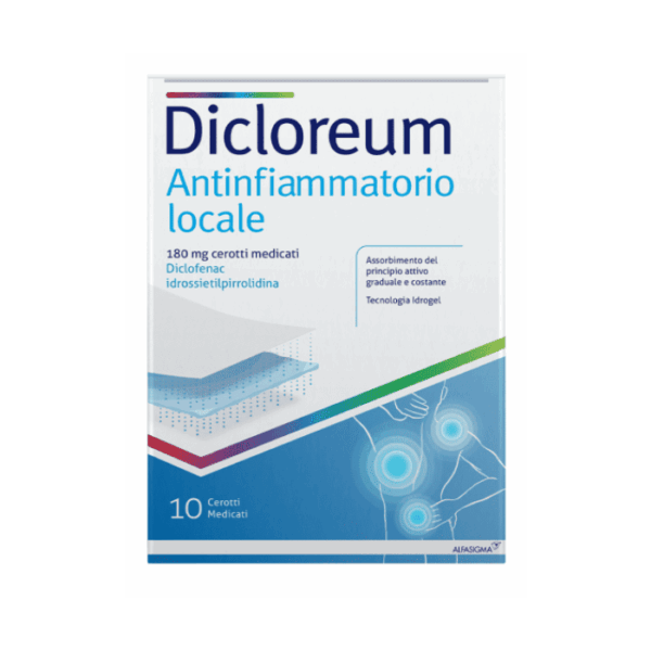 DICLOREUM ANTINFIAMMATORIO LOCALE  180 mg 10 CEROTTI