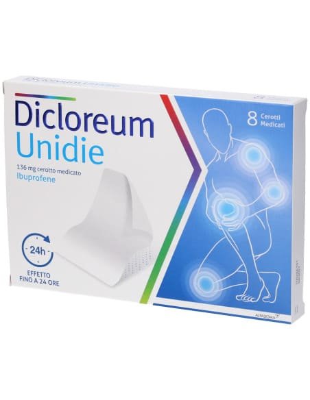DICLOREUM UNIDIE 8 CEROTTI 136 MG 24 ORE