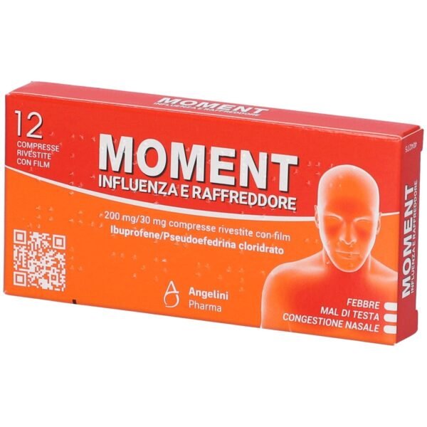 MOMENT INFLUENZA E RAFFREDDORE 200mg/30mg 12 compresse