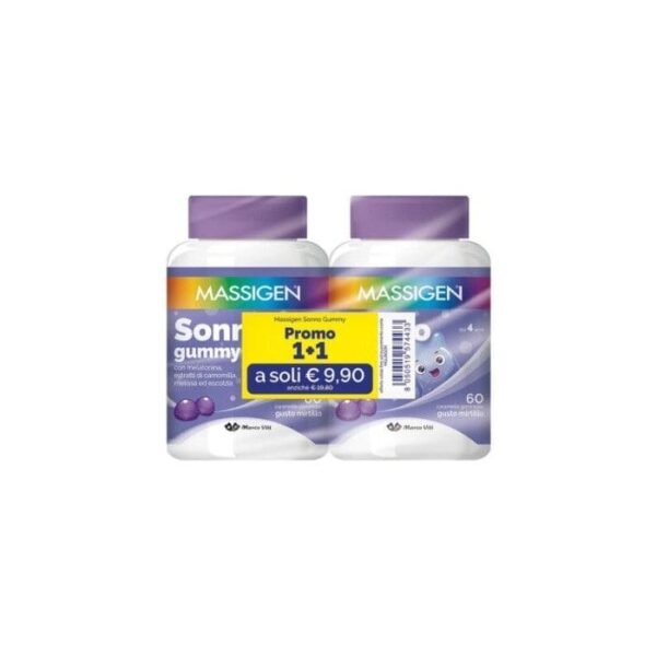 MASSIGEN Sonno gummy 60+60 caramelle PROMO 1+1