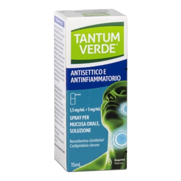 TANTUM VERDE ANTISETTICO 1,5 mg/ml 5mg/ml SPRAY 15 ml