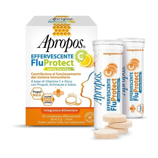 APROPOS FLUPROTECT EFFERVESCENTE C senza zuccheri 20 compresse